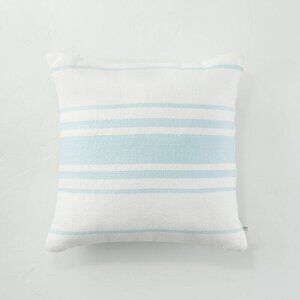 Hearth & Hand w/ Magnolia 18x18 Variegated Stripe Throw Pillow Light Blue 3pc